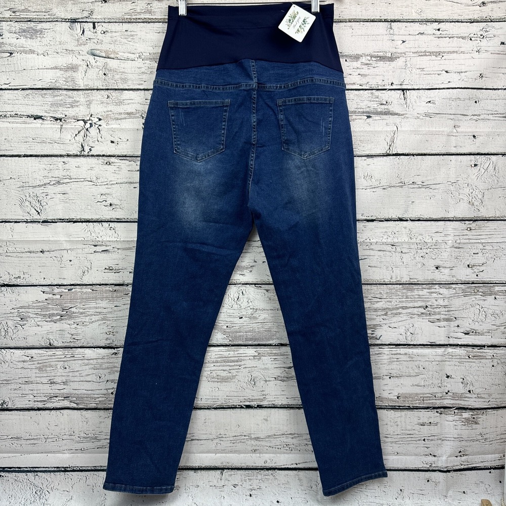 PacBreeze Maternity Jeans‎ 🆕 Over Belly Slim Stretchy Pants [Size XXL] NWT - Picture 3 of 8